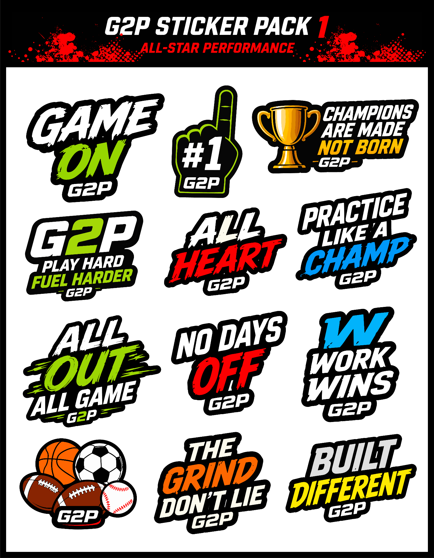 G2P Sticker Pack 2 — All-Star Performance
